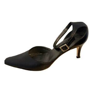 Vintage Leather Ankle Strap Dress Pumps by Details Made in Spain 9B